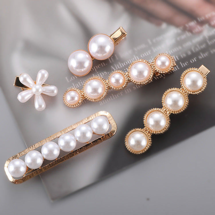 Mermaidcore Pearl Bow Hair Clips – Elegant Slip-On Styles in Multiple Designs | Ocean-Inspired Alloy