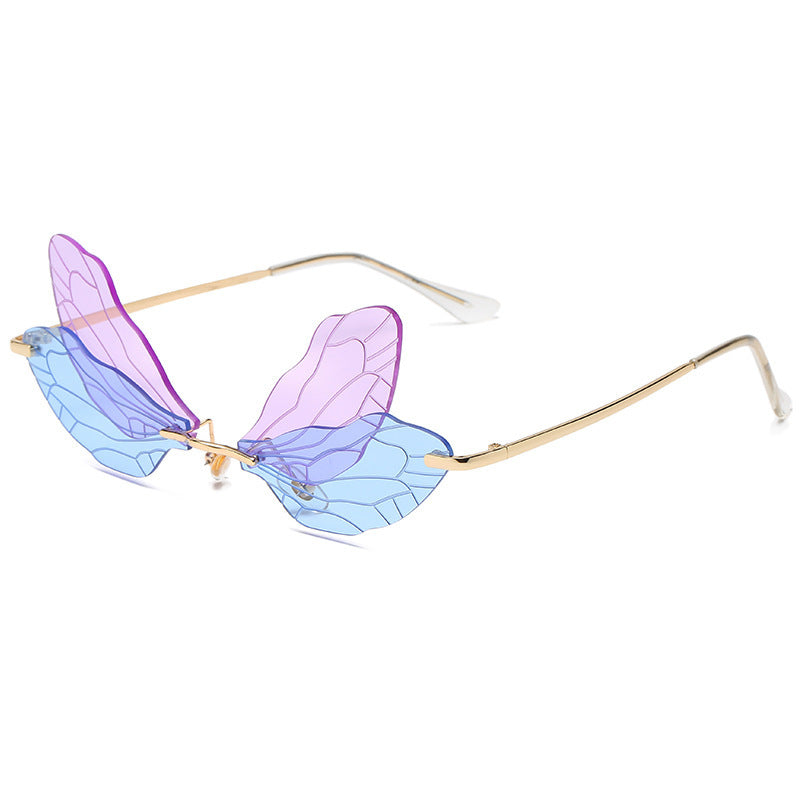 Gradient dragonfly Fairycore sunglasses