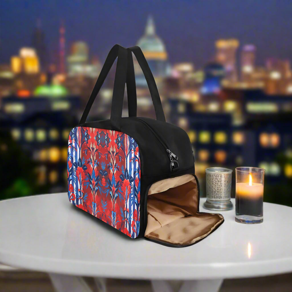 PGP Holiday Rebel Petal Water-Resistant Tote & Cross-Body Overnighter Bag