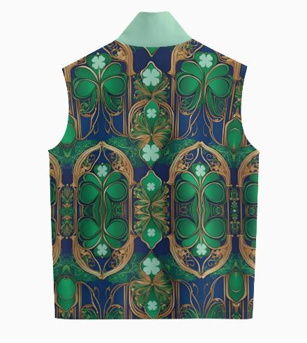 PGP Holiday Cogair Eidhneán Men's Stand-up Collar Vest with Zipper Closure & Side Pockets
