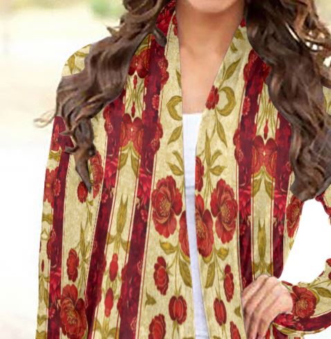 PGP Holiday Wildwood Rose Open Face Cardigan – Stylish & Comfortable Mid-Length