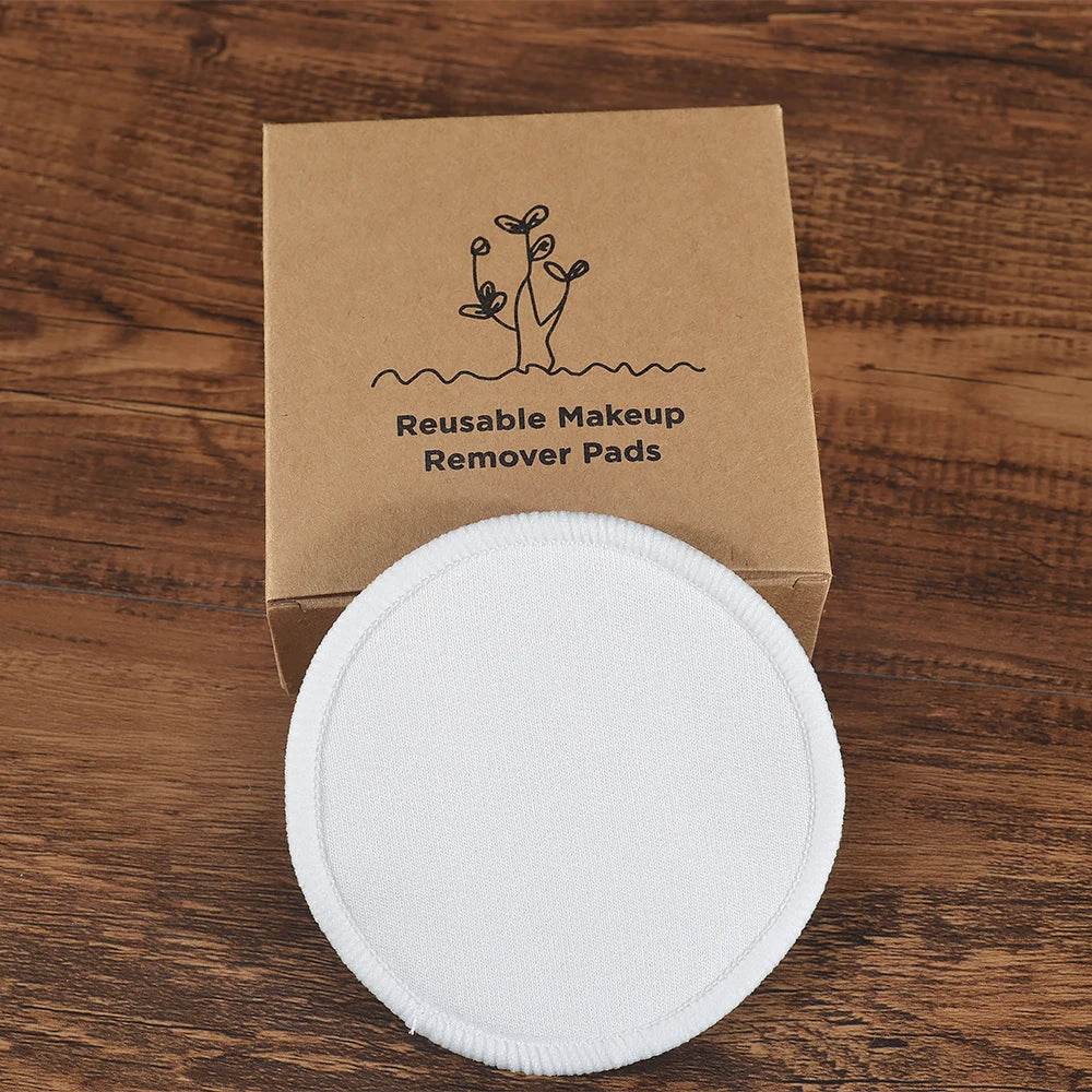 Cotton Demaquillant 10Pcs Bamboo Makeup Remover Reusable Cotton Pads Washable Rounds Clean Facial Cotton Reusable Makeup Tools