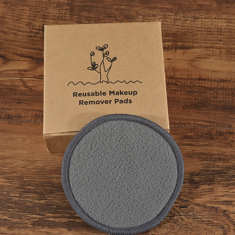 Cotton Demaquillant 10Pcs Bamboo Makeup Remover Reusable Cotton Pads Washable Rounds Clean Facial Cotton Reusable Makeup Tools