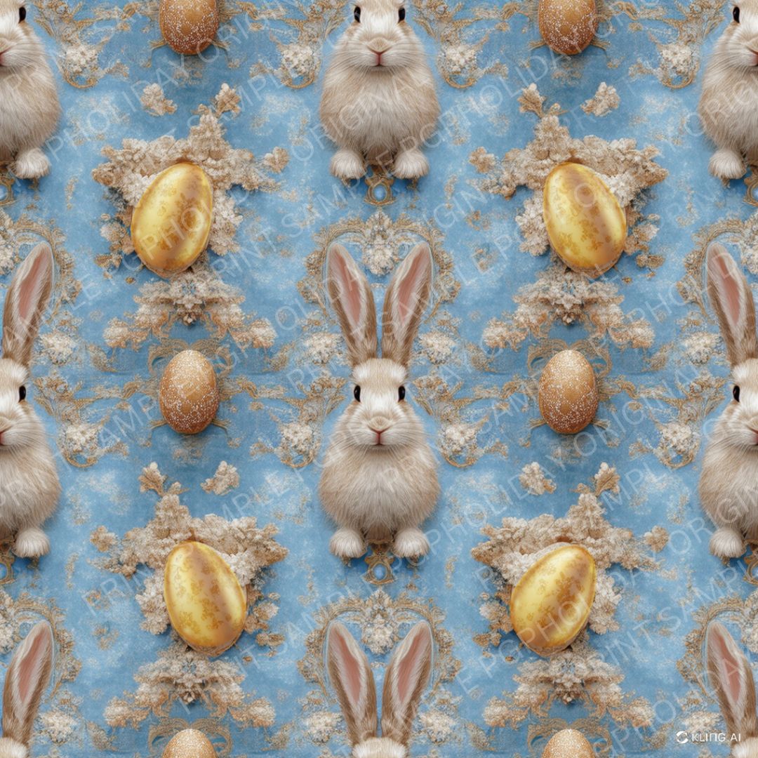 Meadow Bunny Men's Easter Blazer – Festive Spring Suit with Floral Rabbit Print