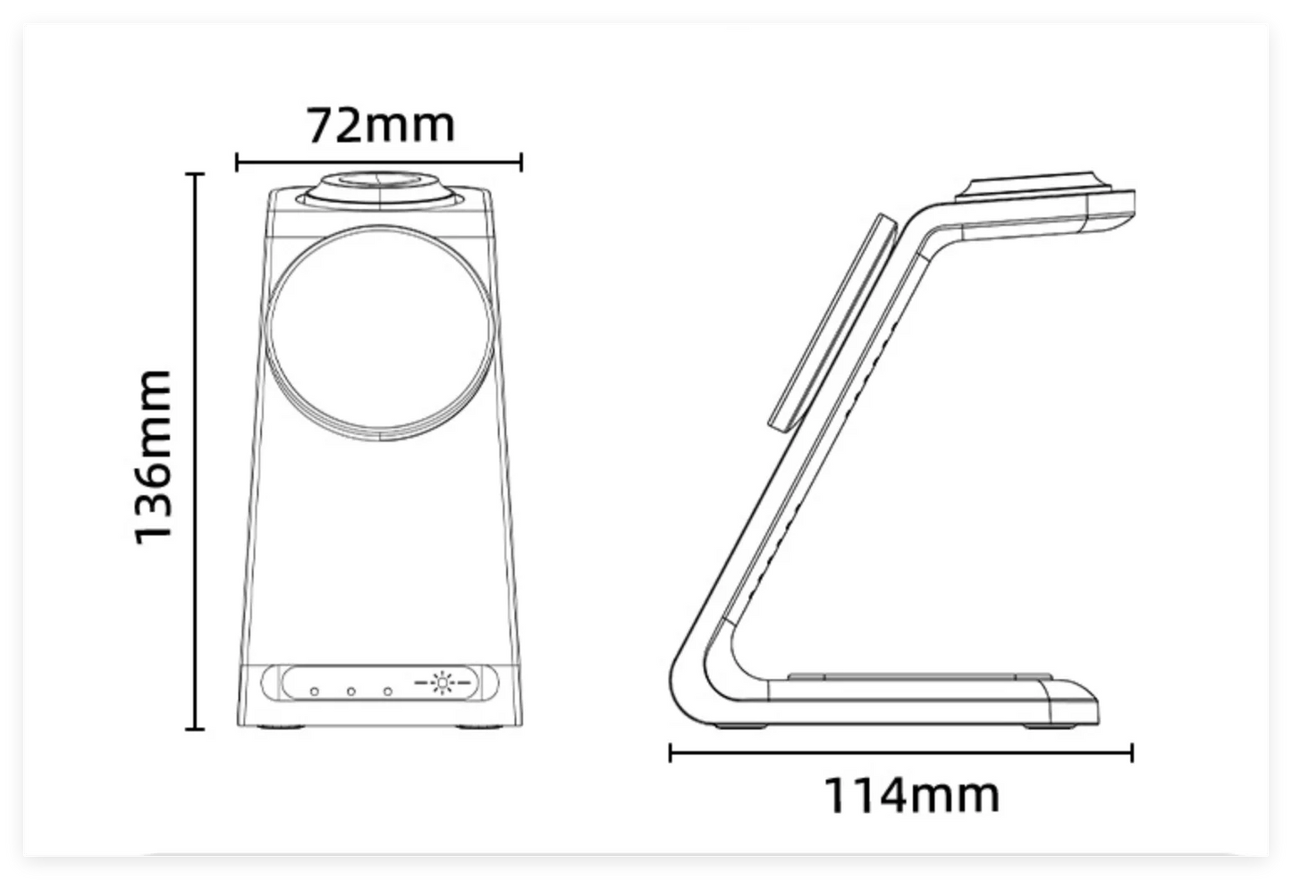 Touch Control Magnetic 3 in 1 Wireless Charger 15W Fast Charging Stations Multi-Device Wireless Docking Station