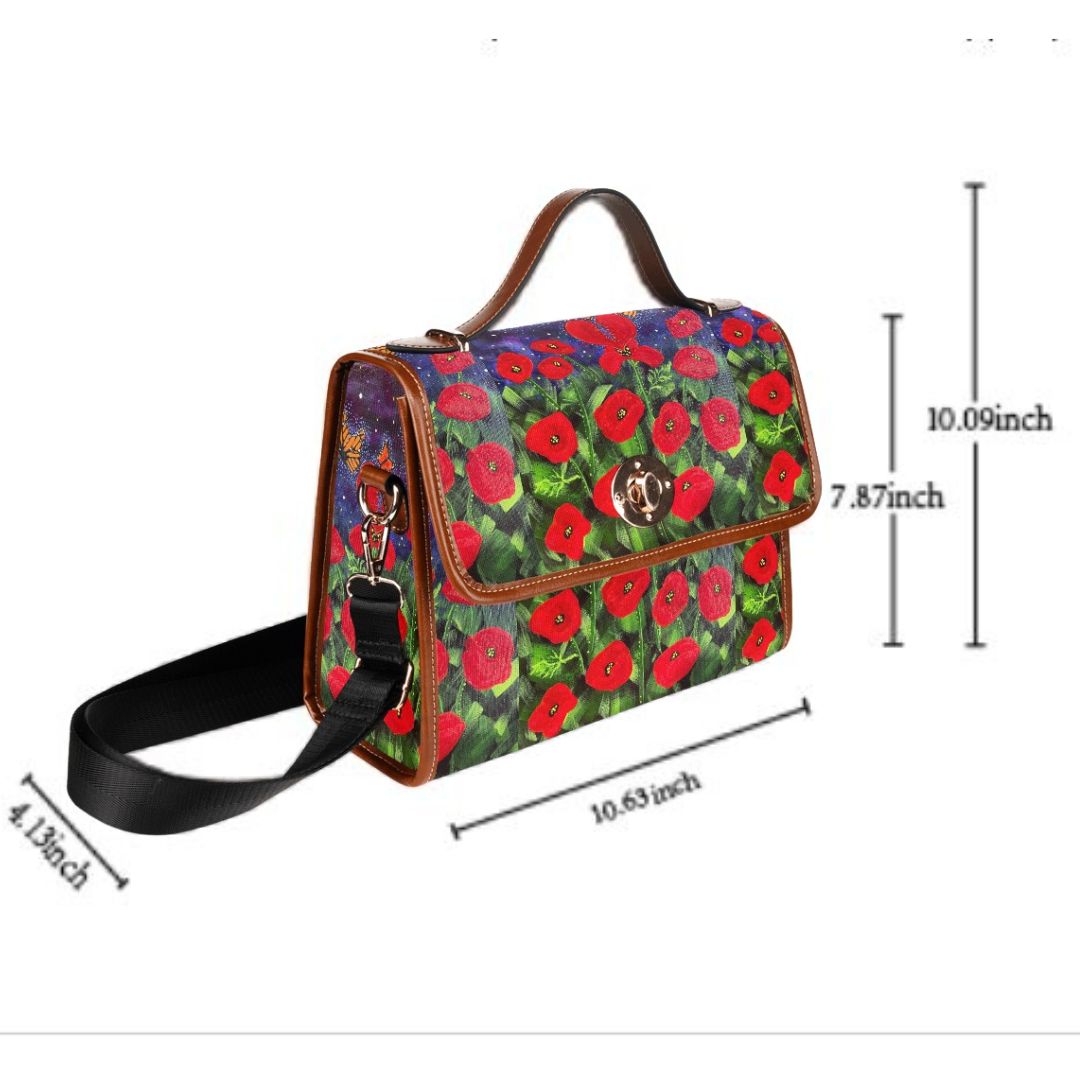 PGP Holiday Margeaux Remembrance Waterproof Canvas Bag – Versatile Crossbody Tote for Work, School & Travel