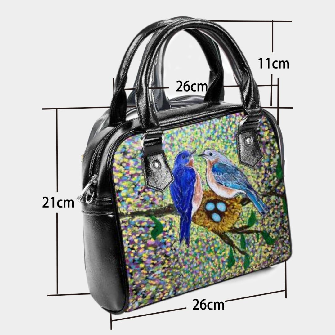 PGP Holiday Margeaux Bluebirds Designer Handbag with Shoulder Strap – Elegant & Versatile