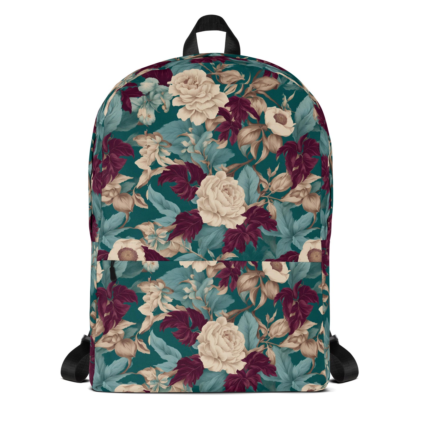 PGP Holiday Snow Caps Botanical Print Backpack – Stylish, Spacious, and Weather-Resistant