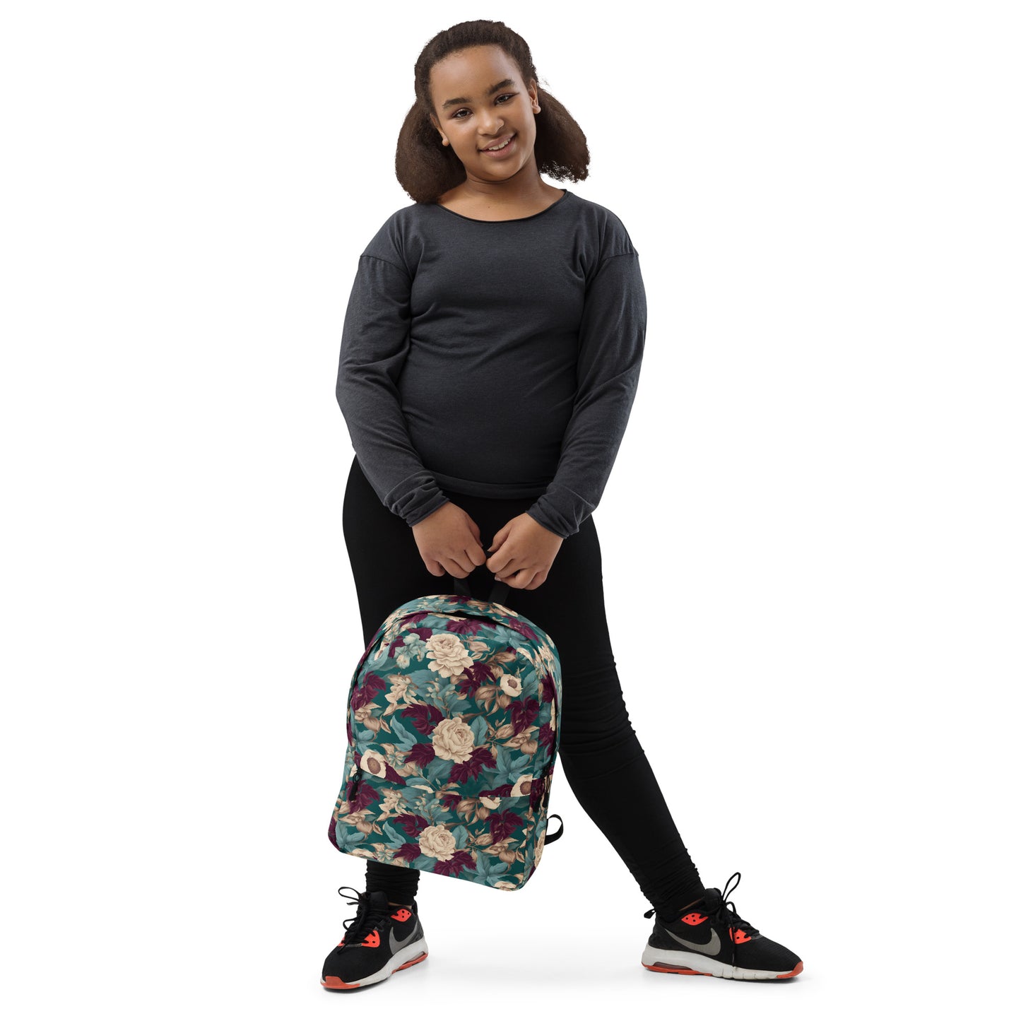 PGP Holiday Snow Caps Botanical Print Backpack – Stylish, Spacious, and Weather-Resistant