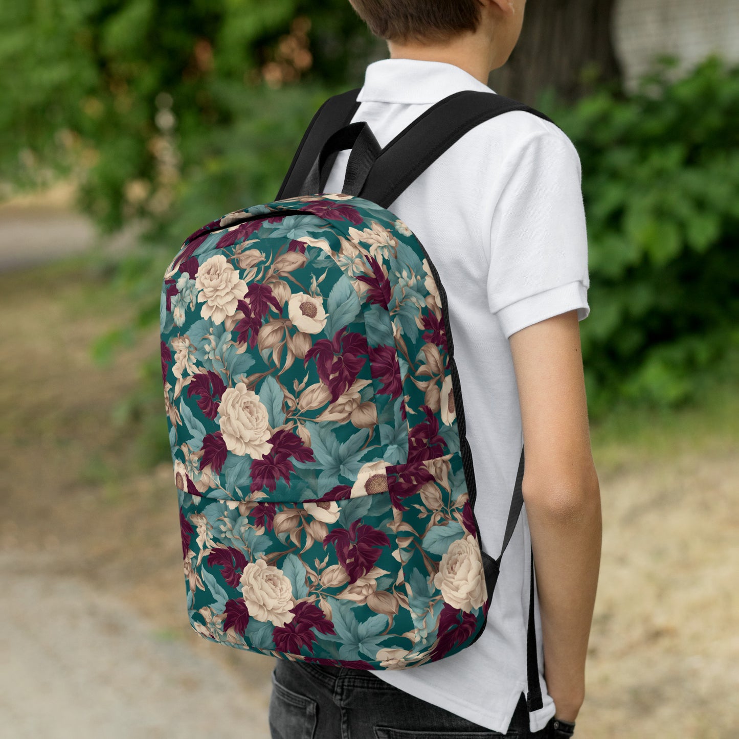 PGP Holiday Snow Caps Botanical Print Backpack – Stylish, Spacious, and Weather-Resistant