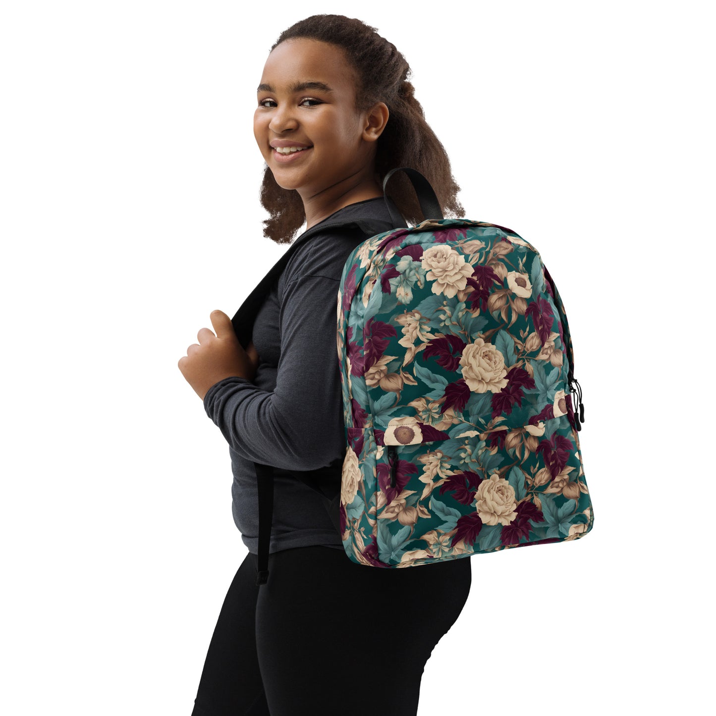 PGP Holiday Snow Caps Botanical Print Backpack – Stylish, Spacious, and Weather-Resistant