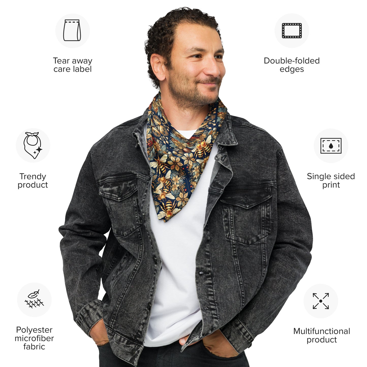 PGP Holiday Honey Slumber Unisex Scarf Bandana – Festive Versatility & Style