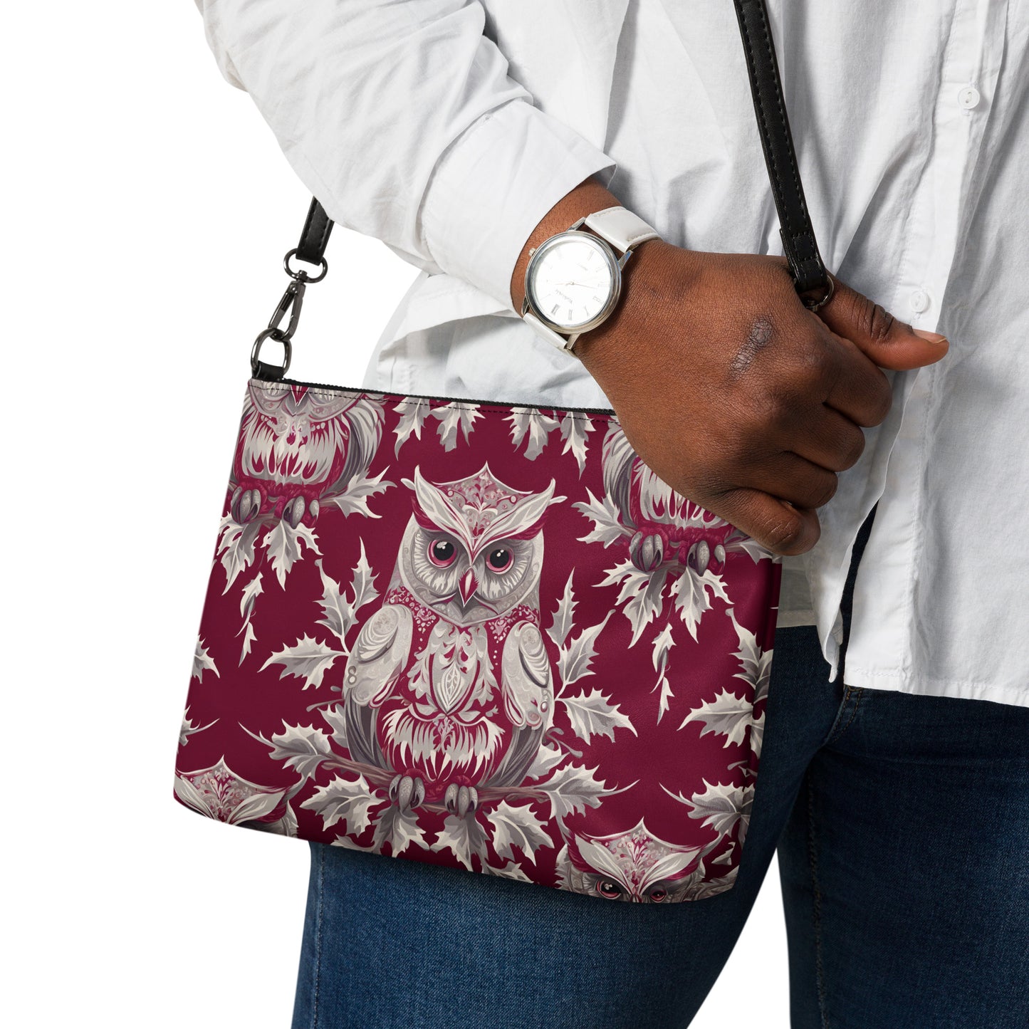 PGP Holiday Crossbody Bag - Whispers in the Snow Print | Stylish & Functional