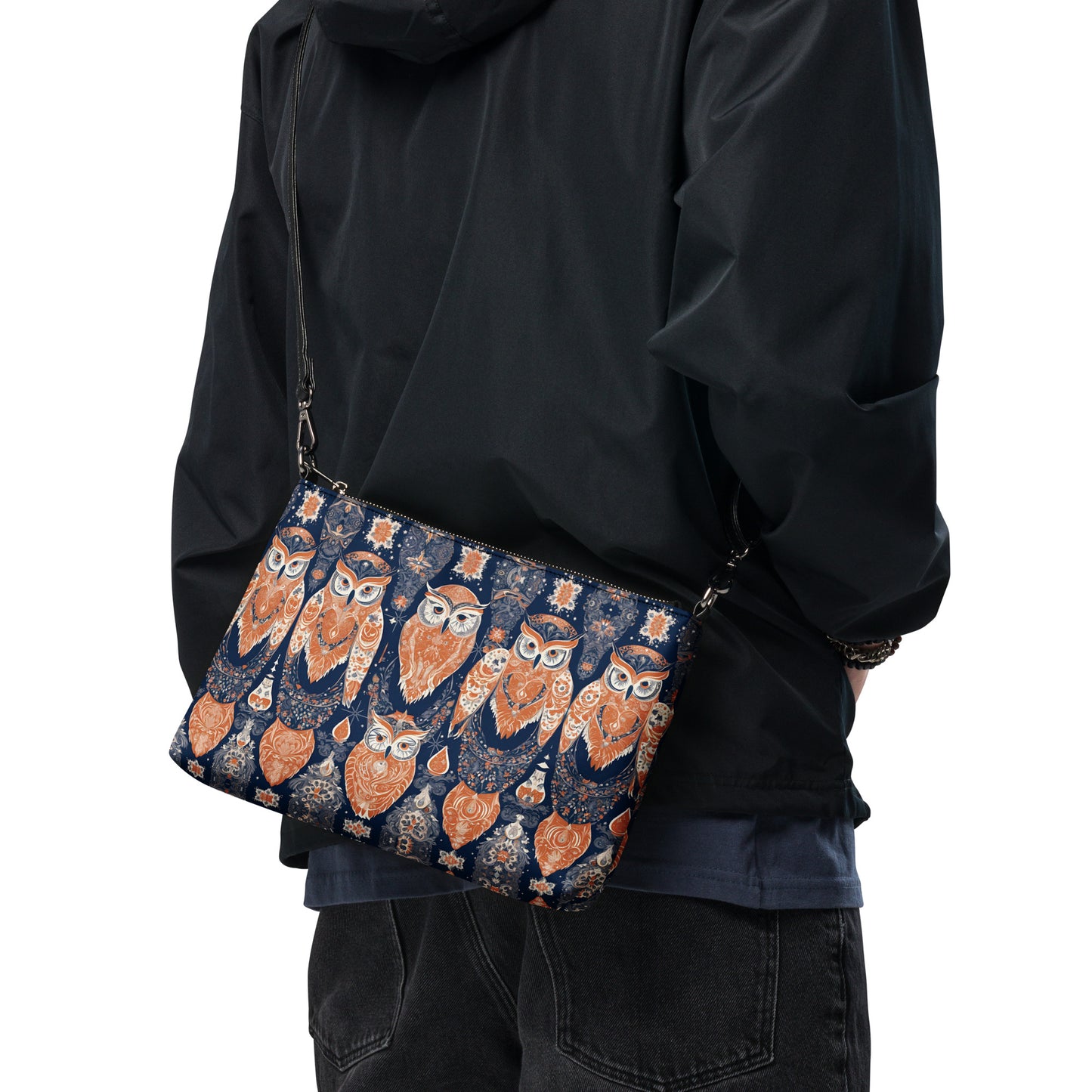 PGP Holiday Crossbody Bag - Ivory Embers Print | Versatile & Elegant