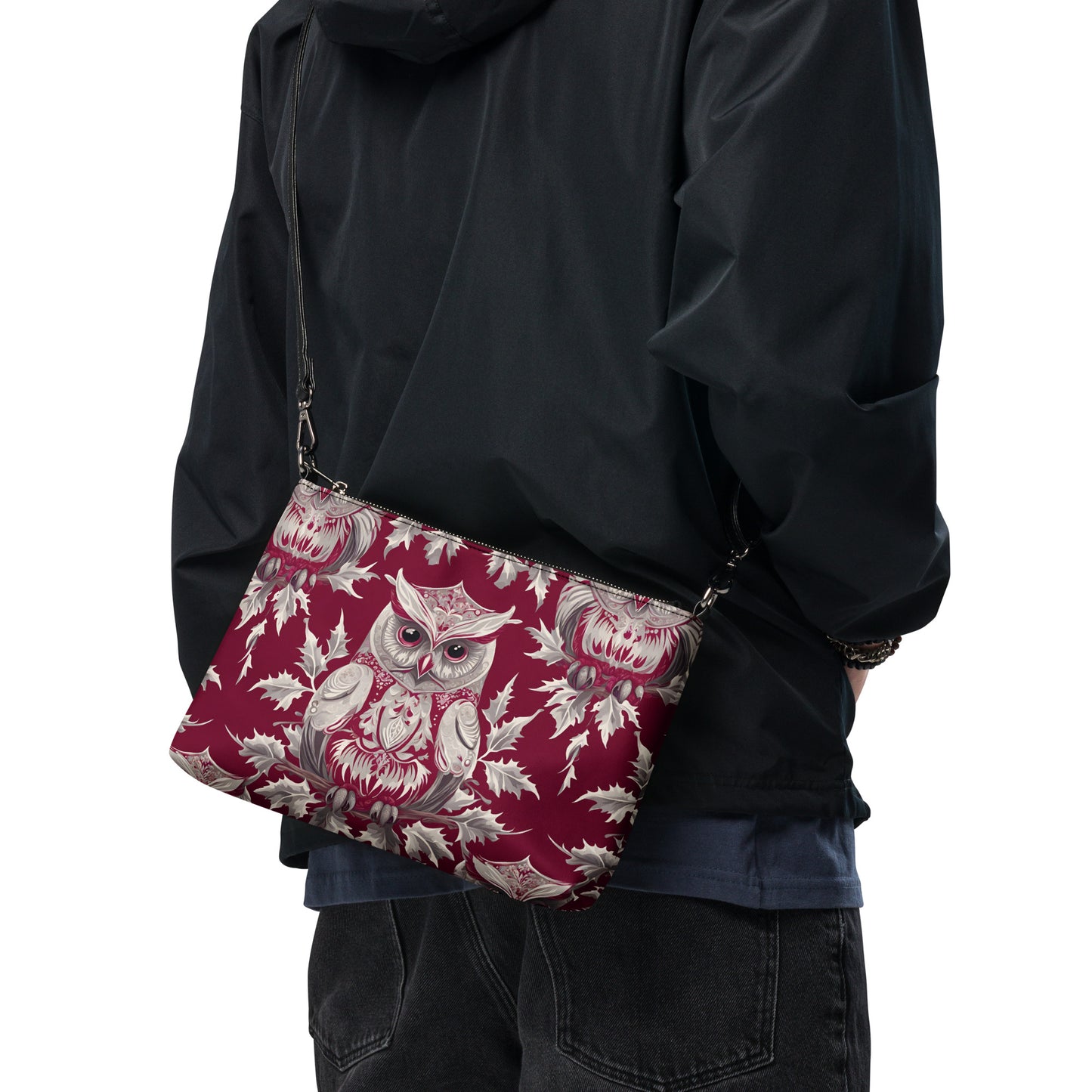 PGP Holiday Crossbody Bag - Whispers in the Snow Print | Stylish & Functional