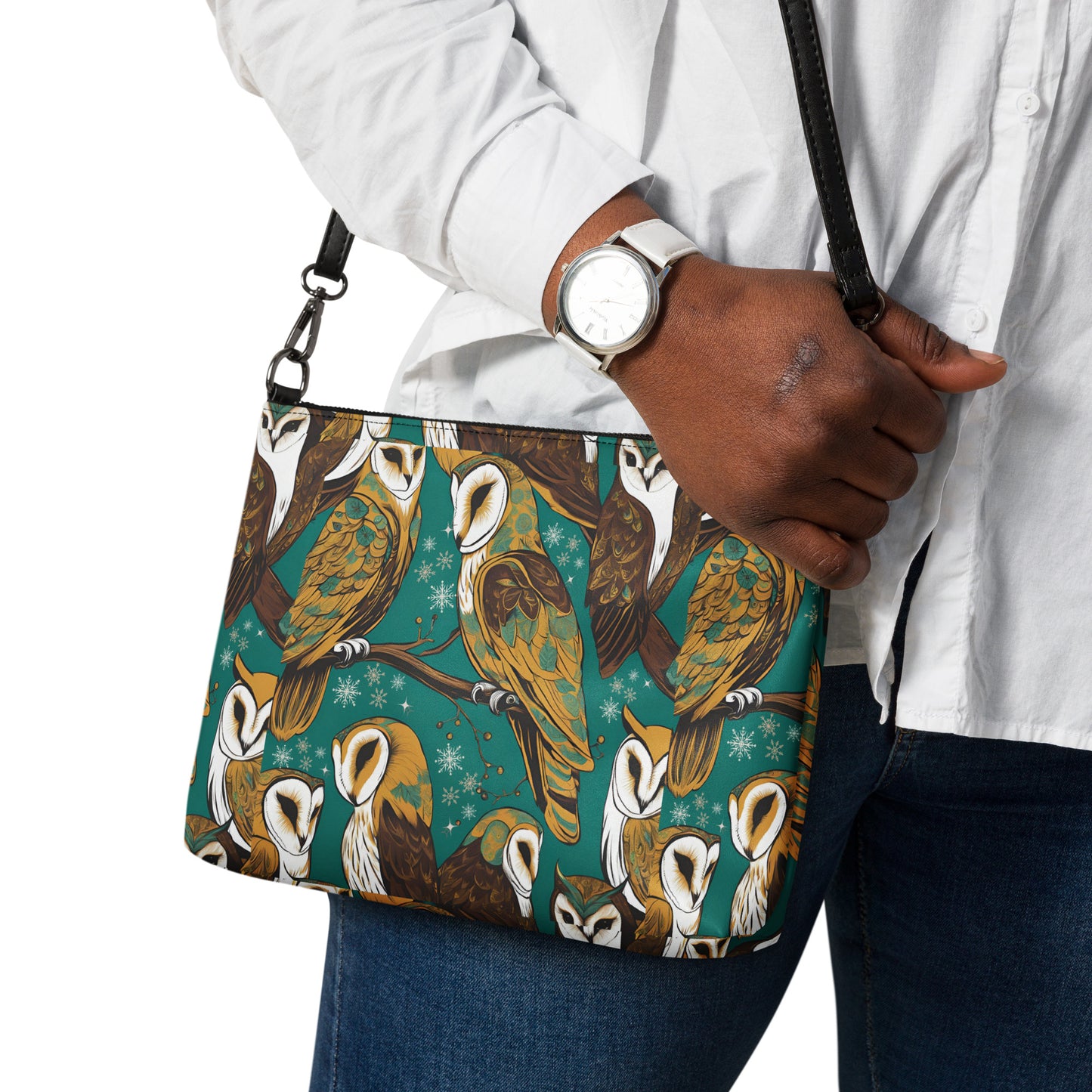 PGP Holiday Crossbody Bag - Frozen Serenade Print | Elegant & Versatile