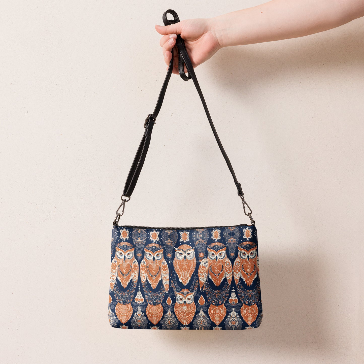 PGP Holiday Crossbody Bag - Ivory Embers Print | Versatile & Elegant