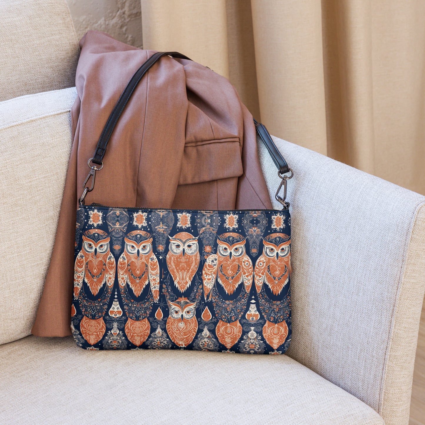 PGP Holiday Crossbody Bag - Ivory Embers Print | Versatile & Elegant