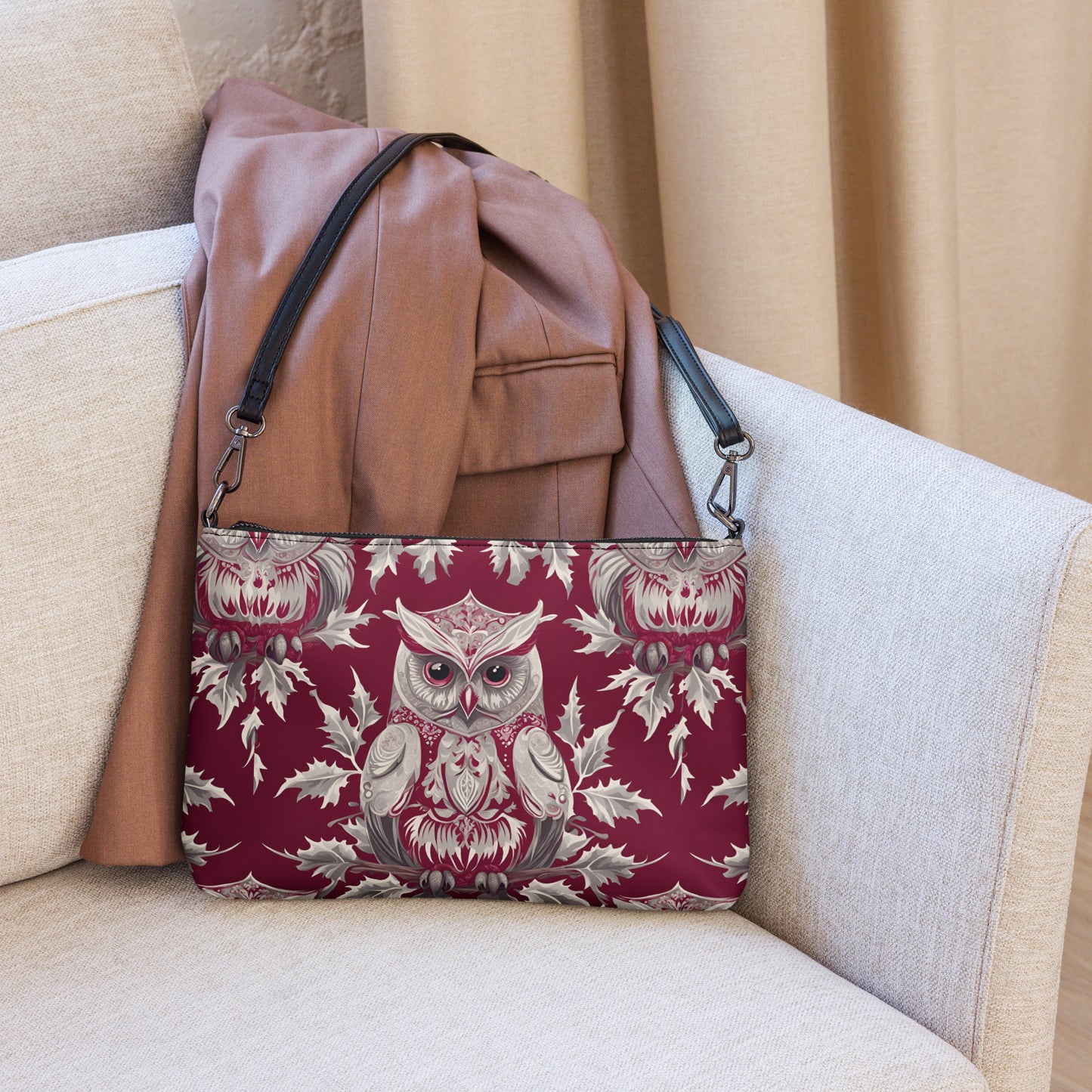 PGP Holiday Crossbody Bag - Whispers in the Snow Print | Stylish & Functional