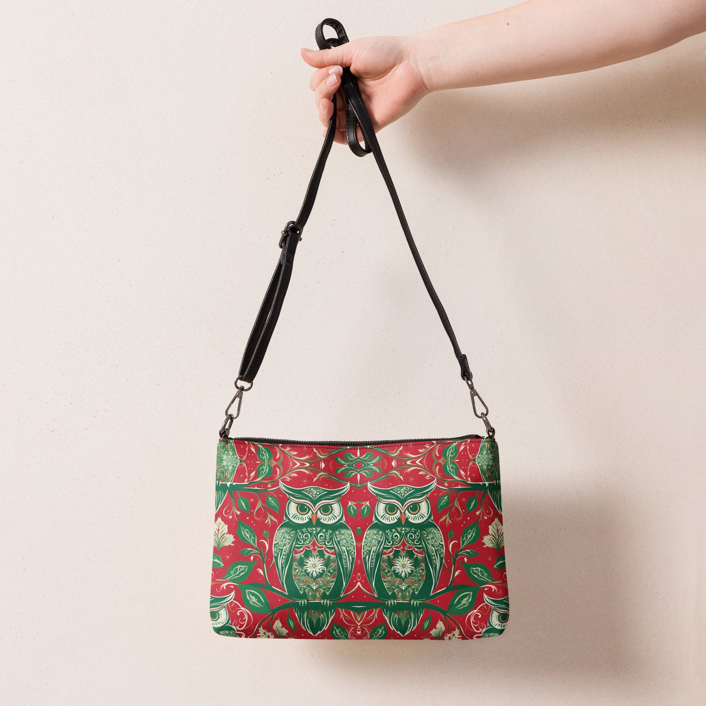 PGP Holiday Winterberry Crossbody Bag - Premium Faux Leather & Versatile Design
