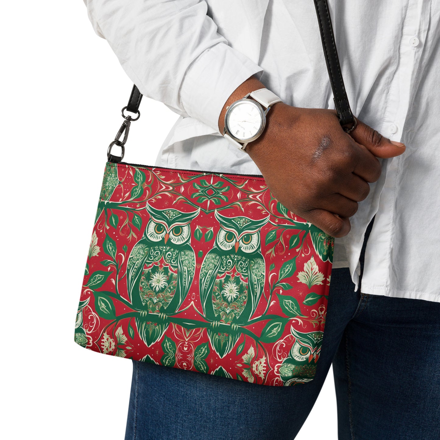 PGP Holiday Winterberry Crossbody Bag - Premium Faux Leather & Versatile Design