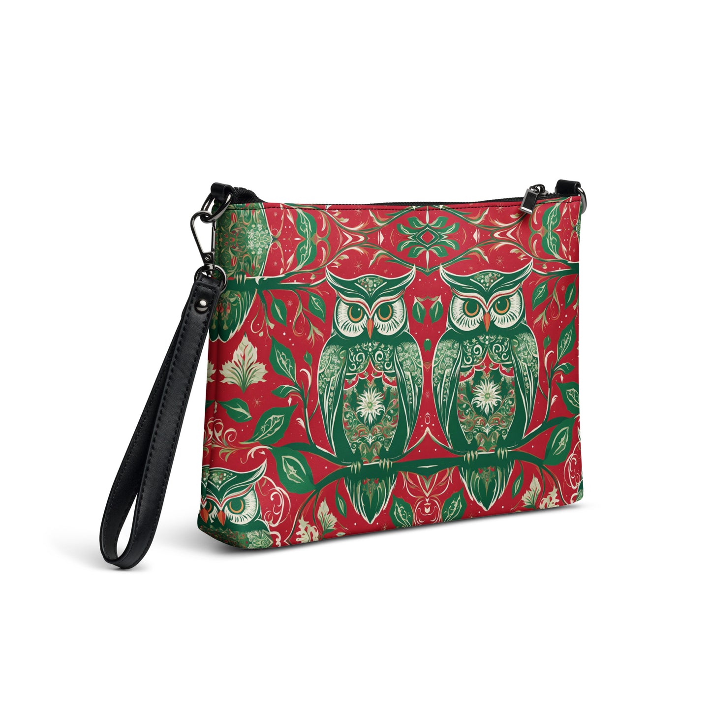 PGP Holiday Winterberry Crossbody Bag - Premium Faux Leather & Versatile Design