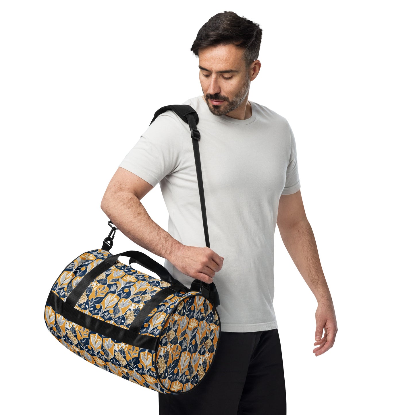 PGP Holiday Steel Horizons Cylindrical Gym Bag – Modern, Durable, Stylish, and Functional