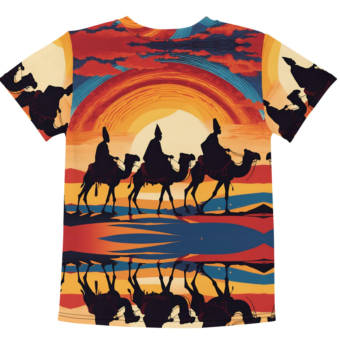 PGP Holiday Felis Día de Reyes Kids Crew Neck T-Shirt – Colorful Design, Comfortable Fit for Active Kids
