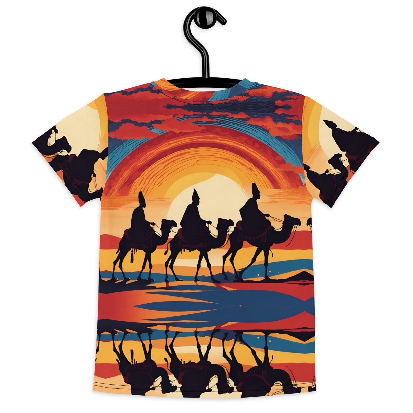 PGP Holiday Felis Día de Reyes Kids Crew Neck T-Shirt – Colorful Design, Comfortable Fit for Active Kids