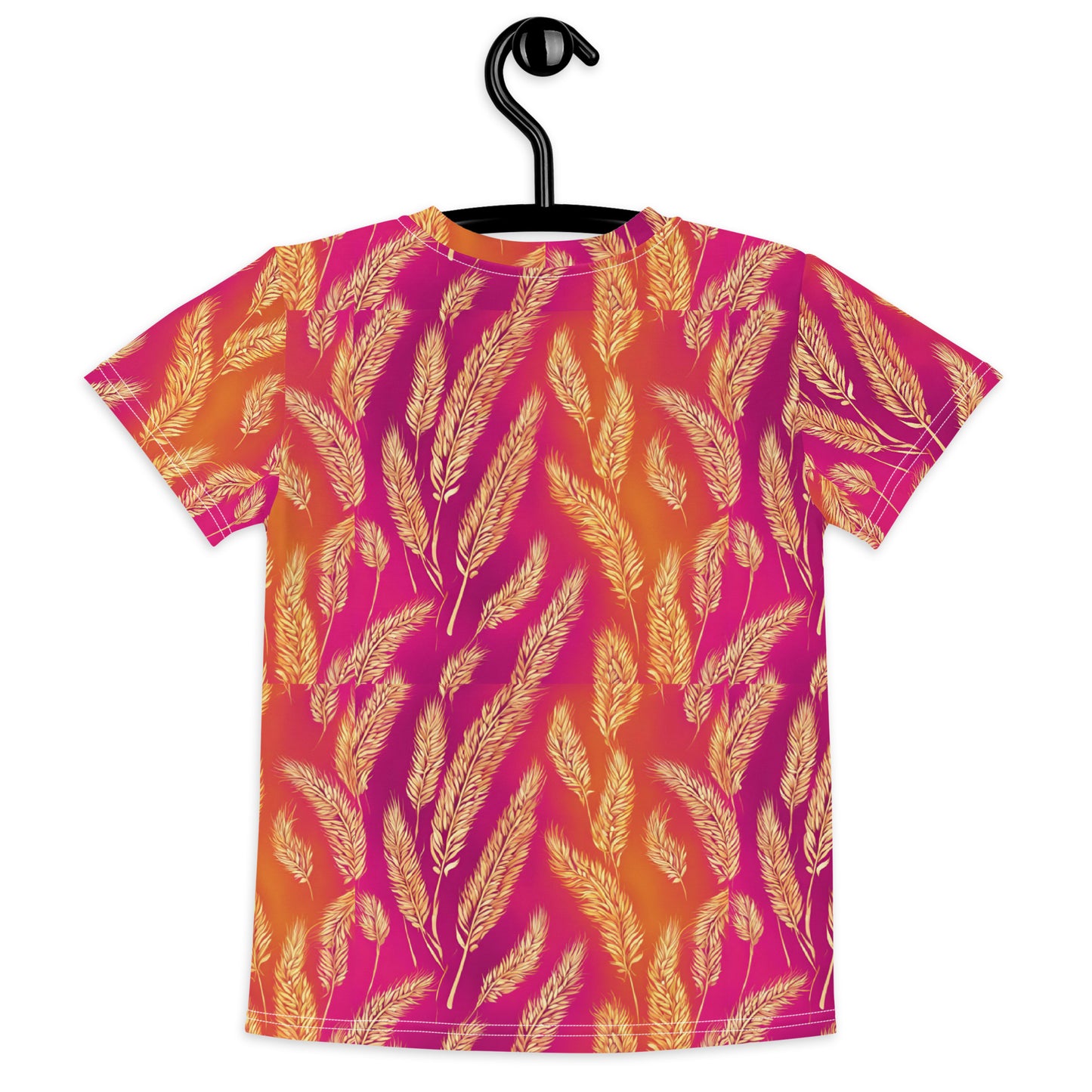 Lohri Celebration Graphic Tee for Kids - Traditional Greeting Back, Comfortable Cotton Touch Polyester Jersey, Fade-Resistant