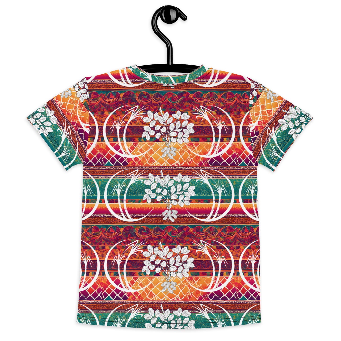 Lohri Celebration Graphic Tee for Kids - Traditional Greeting Back, Comfortable Cotton Touch Polyester Jersey, Fade-Resistant