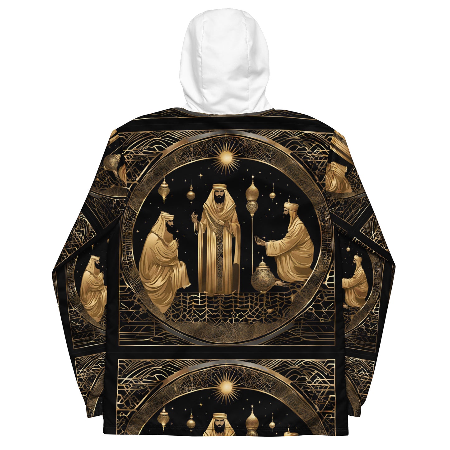 PGP Holiday Felis Día de Reyes Men’s Windbreaker – Lightweight, Water-Resistant, Breathable Mesh Lining