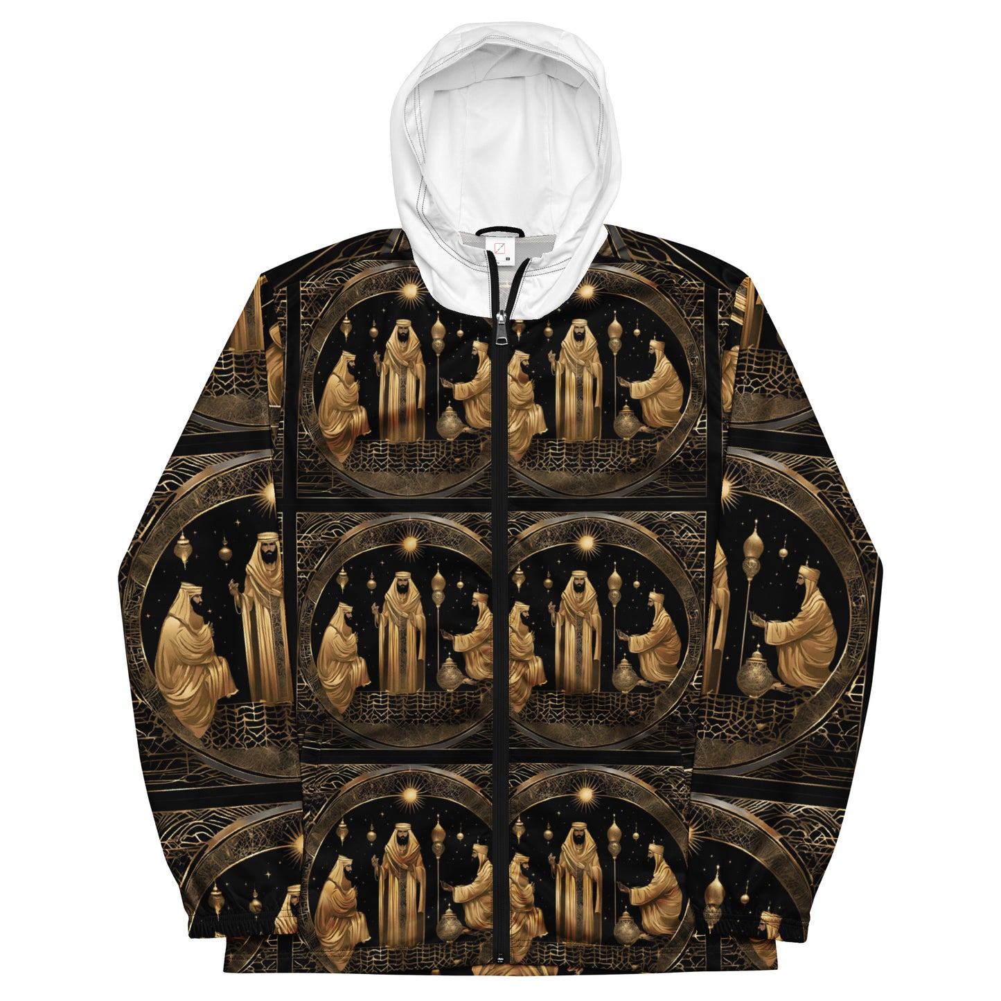 PGP Holiday Felis Día de Reyes Men’s Windbreaker – Lightweight, Water-Resistant, Breathable Mesh Lining
