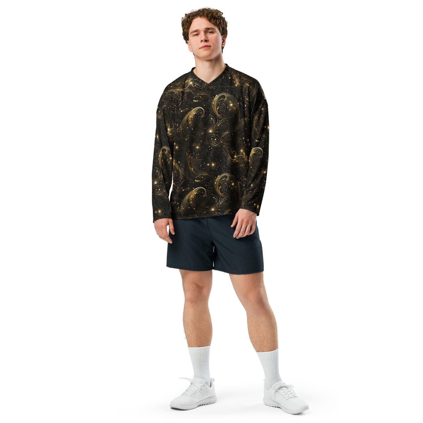 PGP Holiday Midnight Goldscape Palm Length Comfort Jersey – Stylish & Soft