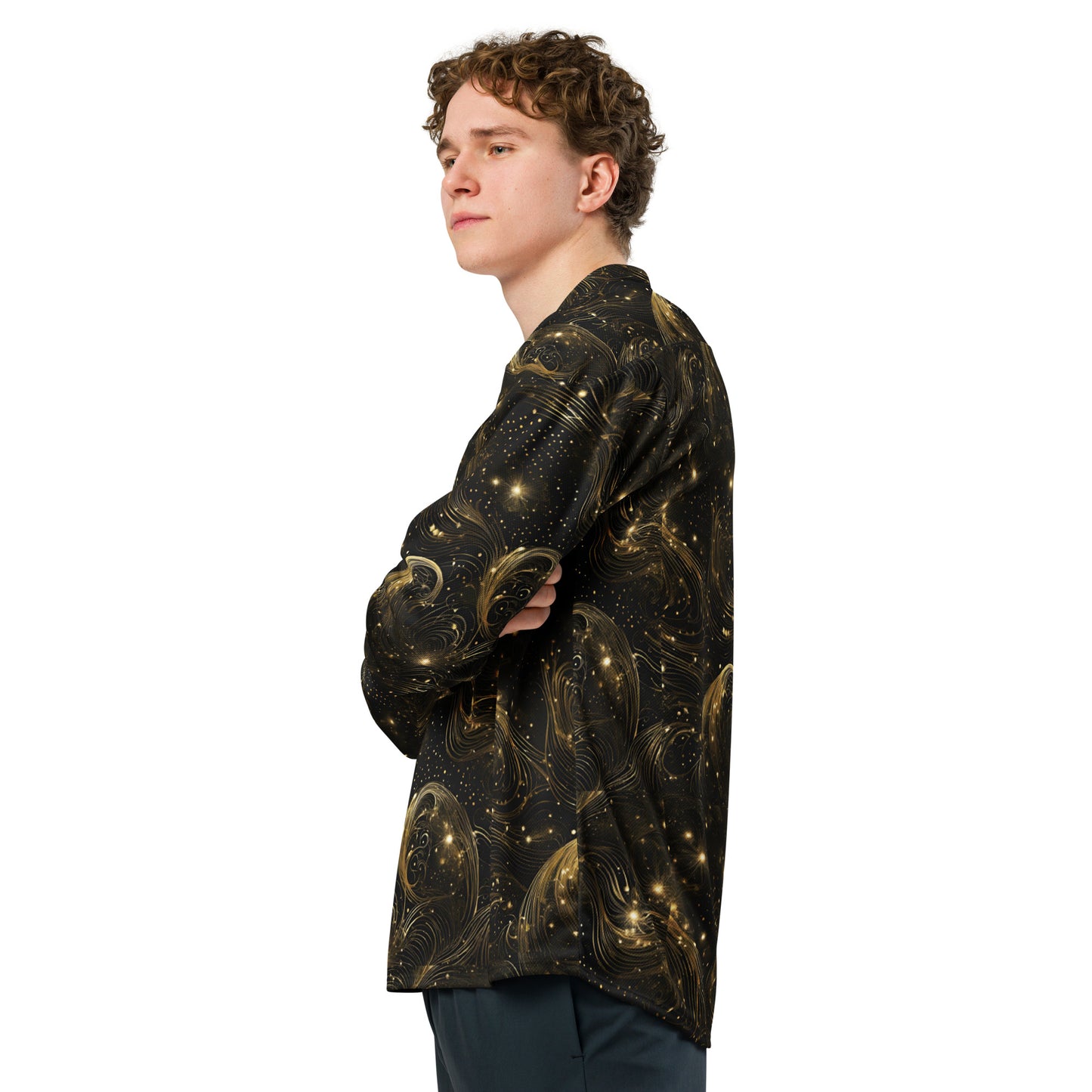 PGP Holiday Midnight Goldscape Palm Length Comfort Jersey – Stylish & Soft