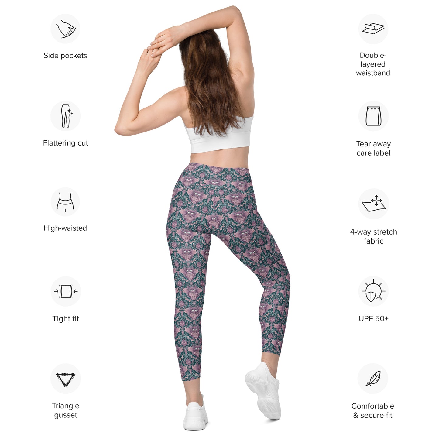 PGP Holiday Pocket Leggings - Echoes of Elegance Print | Stylish & Supportive