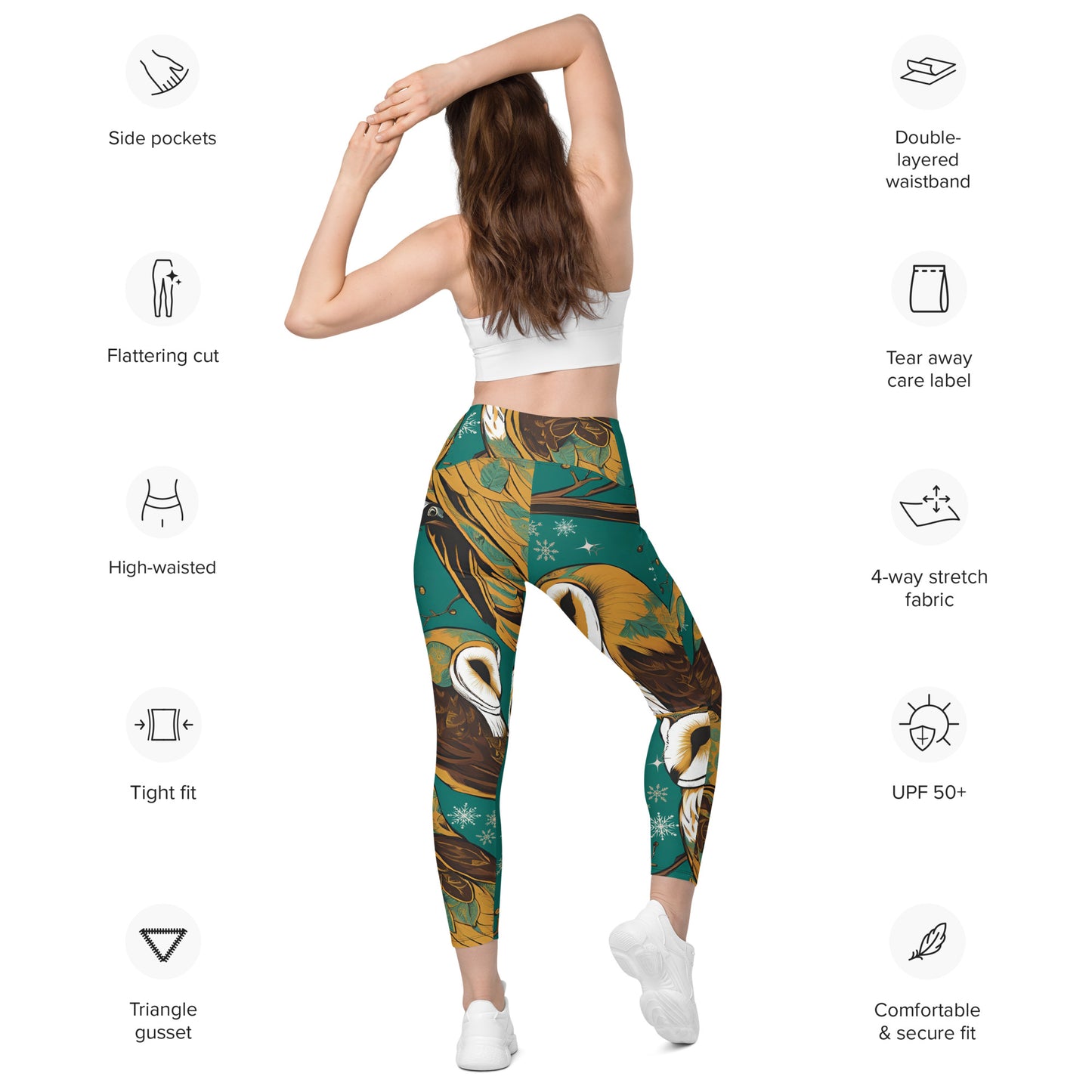 PGP Holiday Pocket Leggings - Frozen Serenade Print | Stylish & Functional
