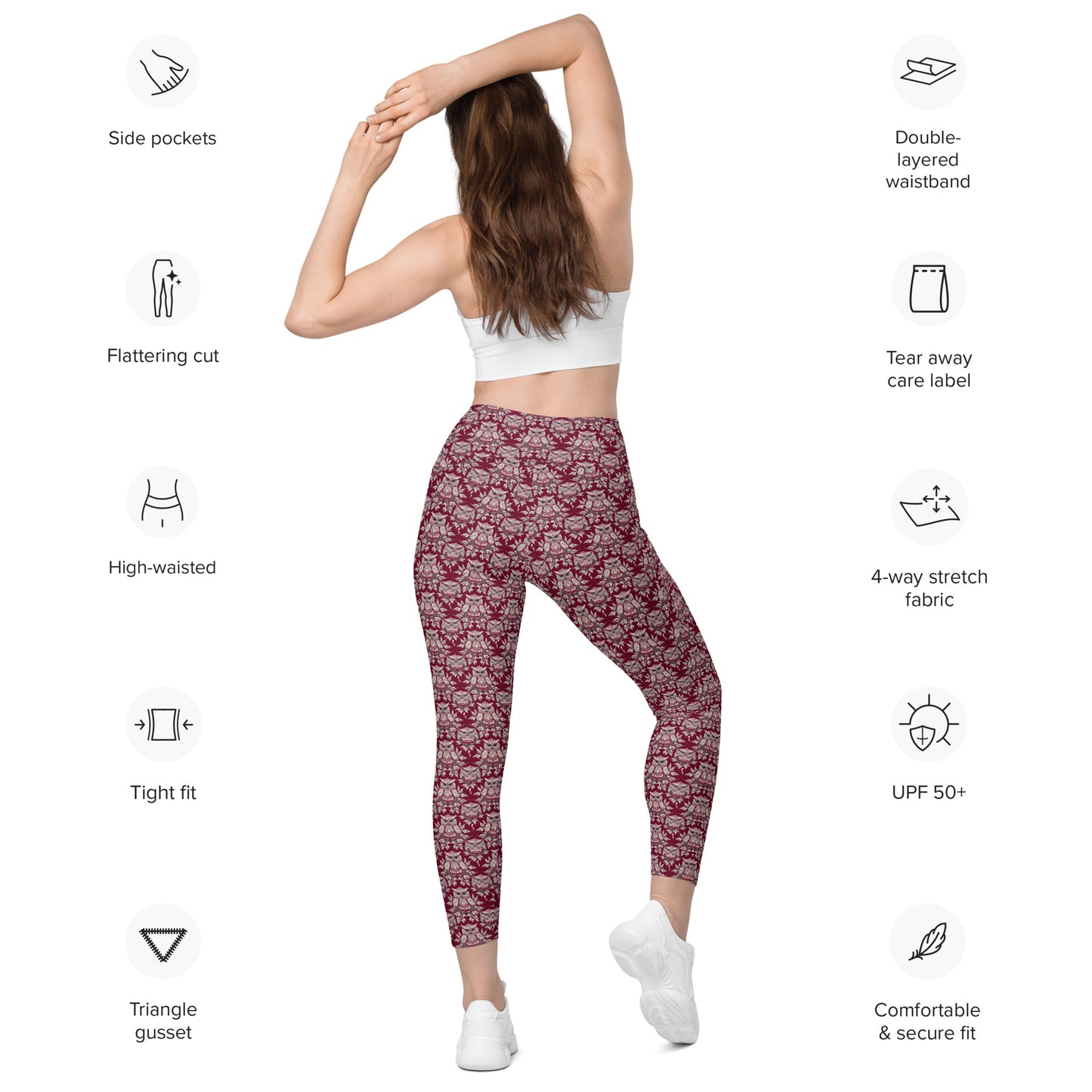 PGP Holiday Pocket Leggings - Whispers in the Snow Print | Stylish & Comfortable