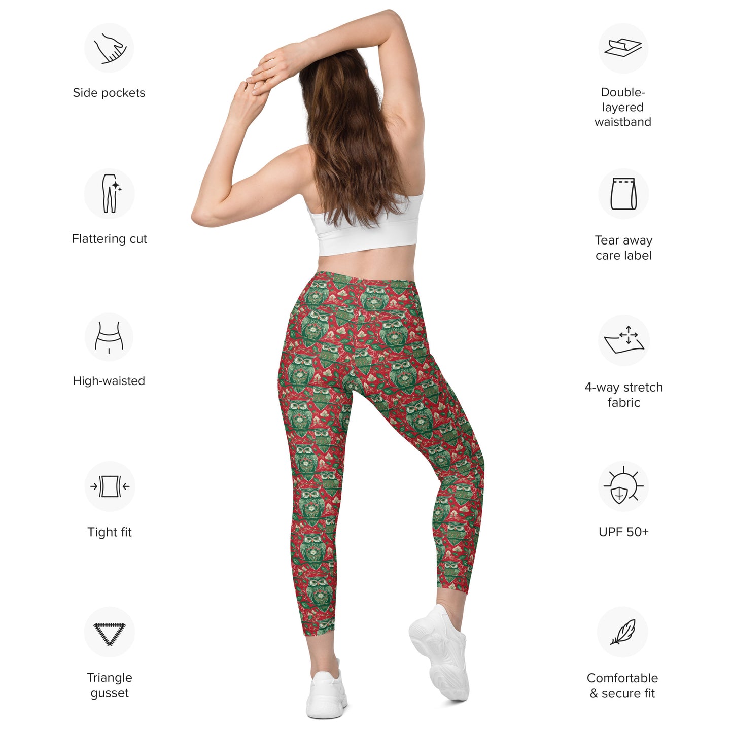 PGP Holiday Winterberry Pocket Leggings - High-Waisted Comfort & Support