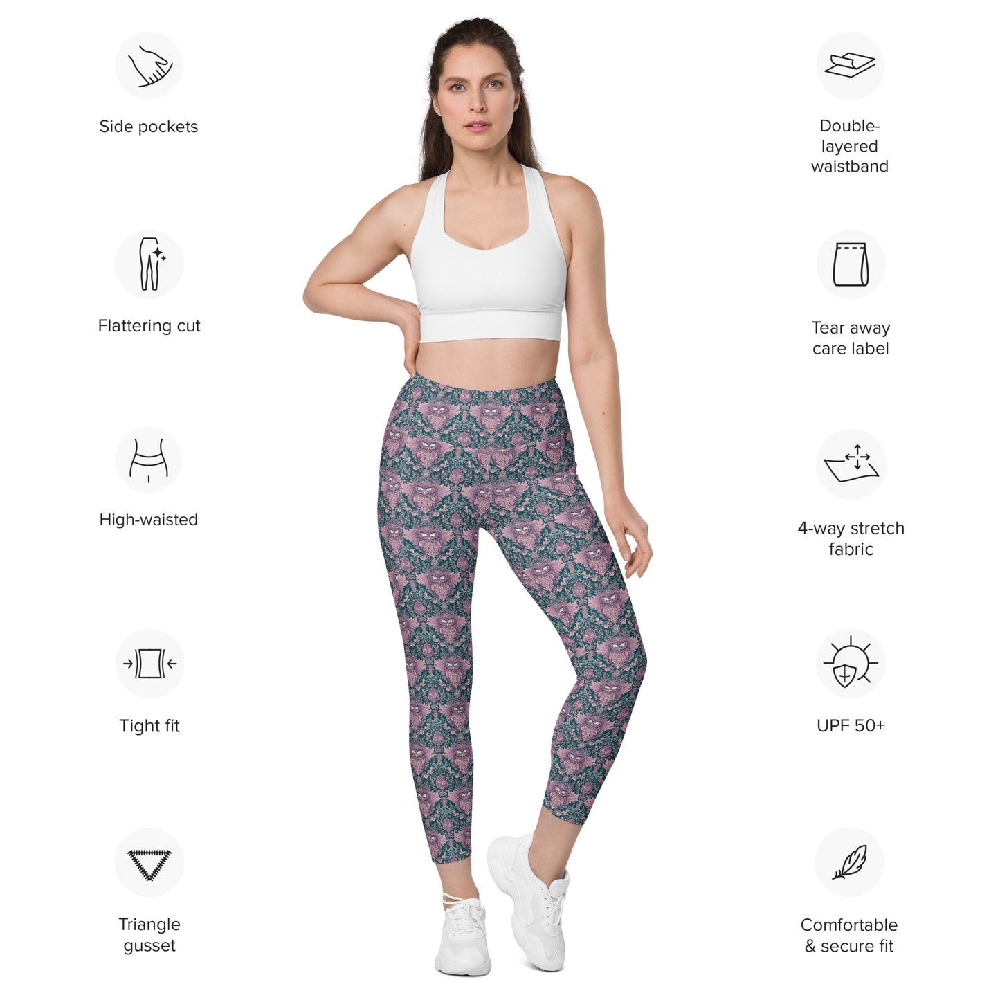 PGP Holiday Pocket Leggings - Echoes of Elegance Print | Stylish & Supportive