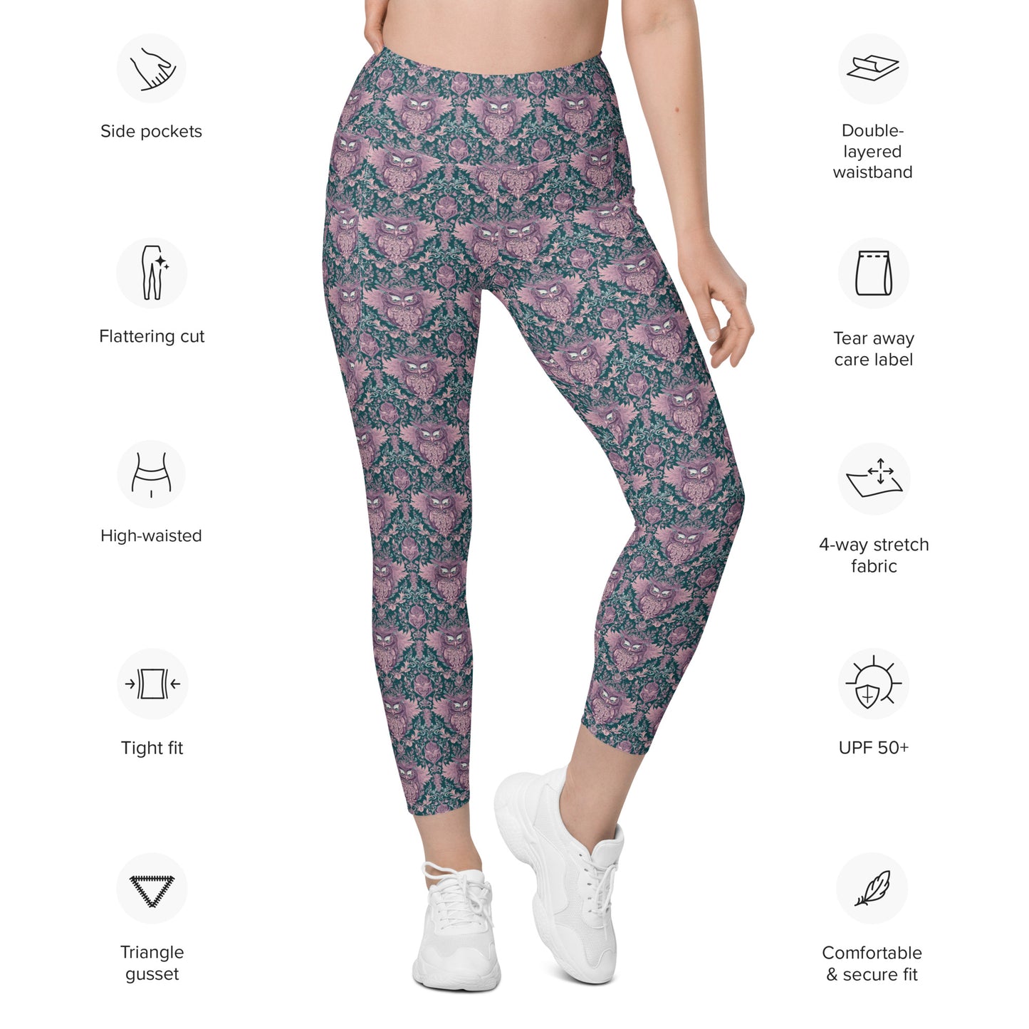 PGP Holiday Pocket Leggings - Echoes of Elegance Print | Stylish & Supportive