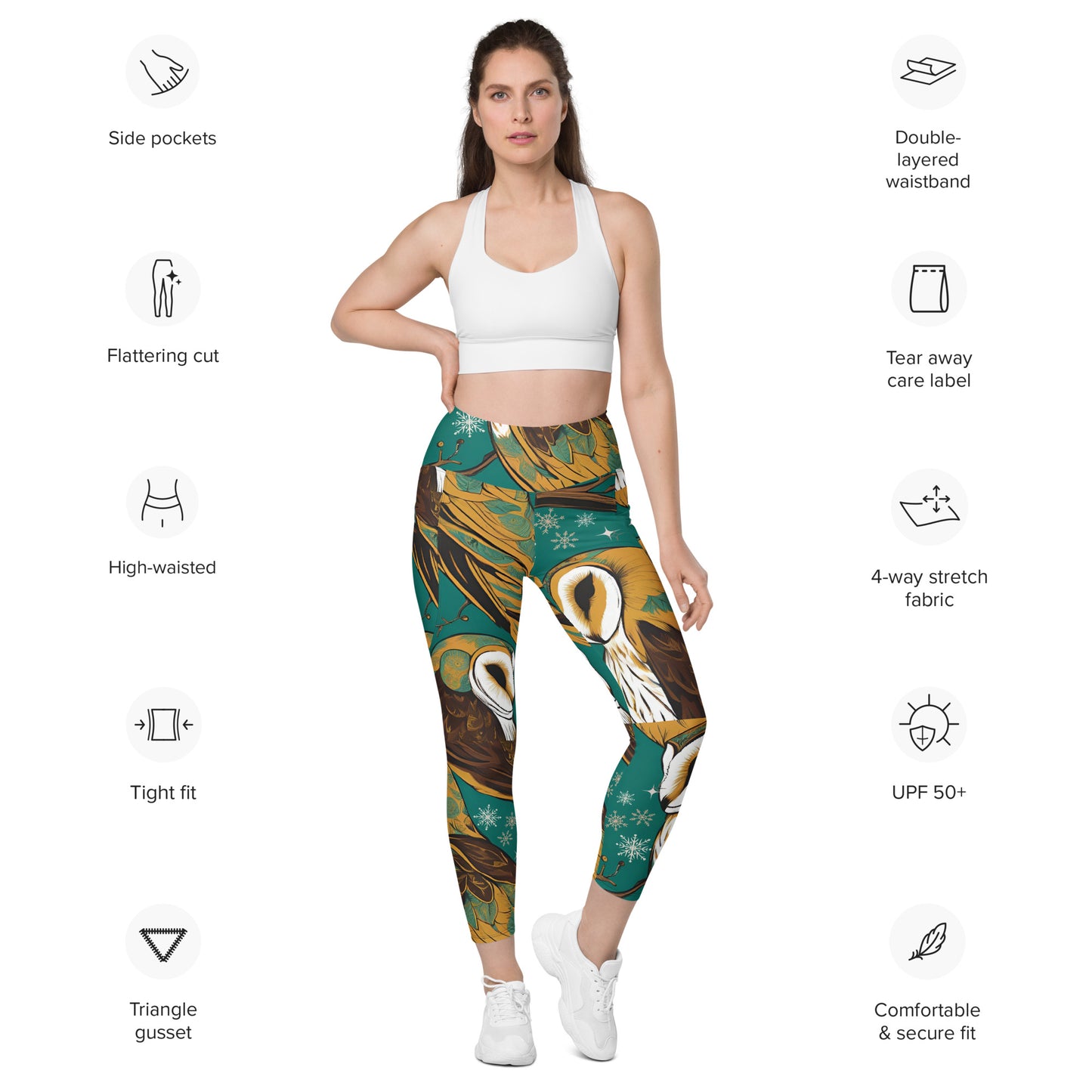 PGP Holiday Pocket Leggings - Frozen Serenade Print | Stylish & Functional