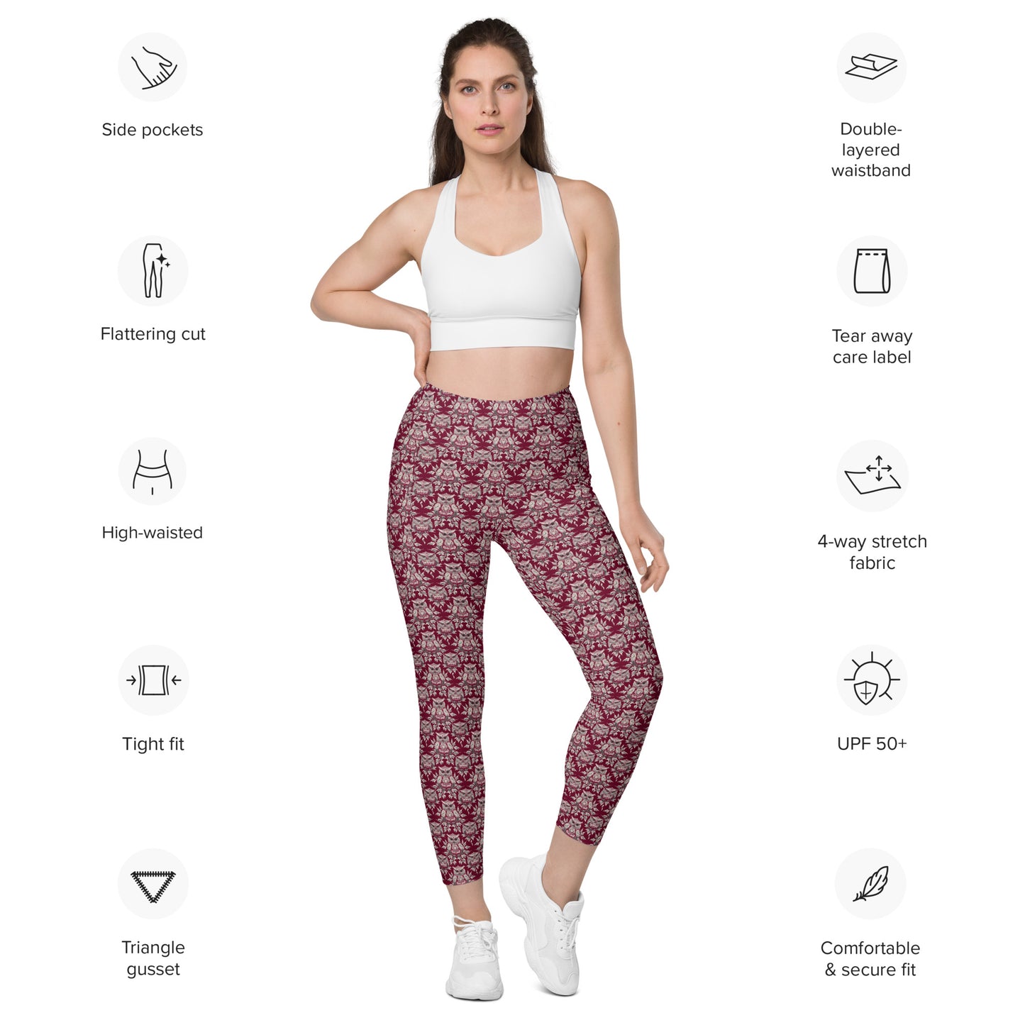 PGP Holiday Pocket Leggings - Whispers in the Snow Print | Stylish & Comfortable