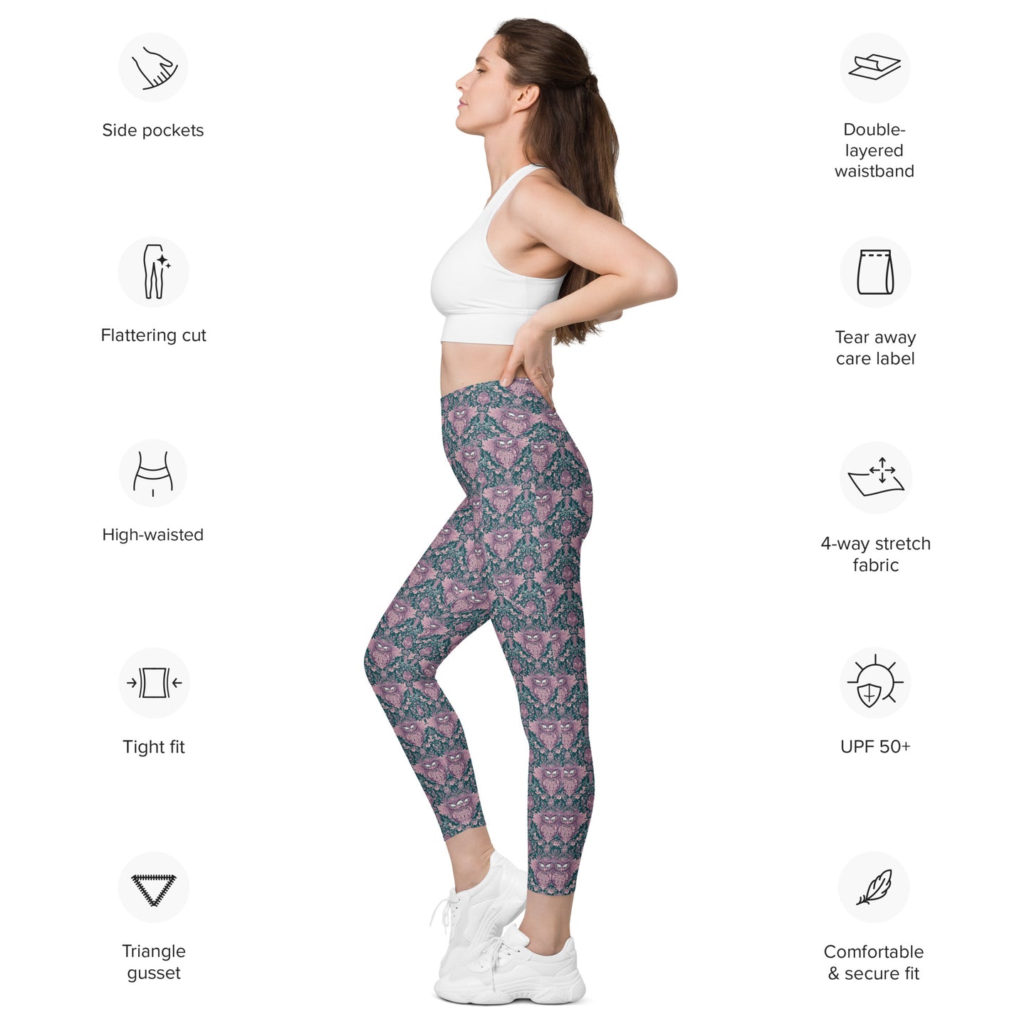PGP Holiday Pocket Leggings - Echoes of Elegance Print | Stylish & Supportive