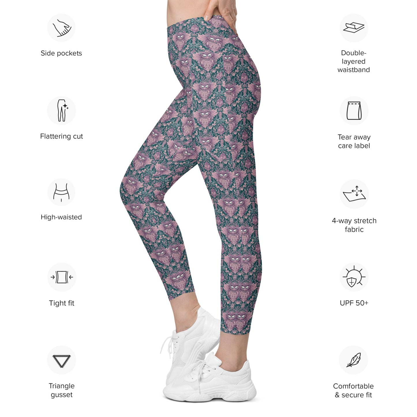 PGP Holiday Pocket Leggings - Echoes of Elegance Print | Stylish & Supportive