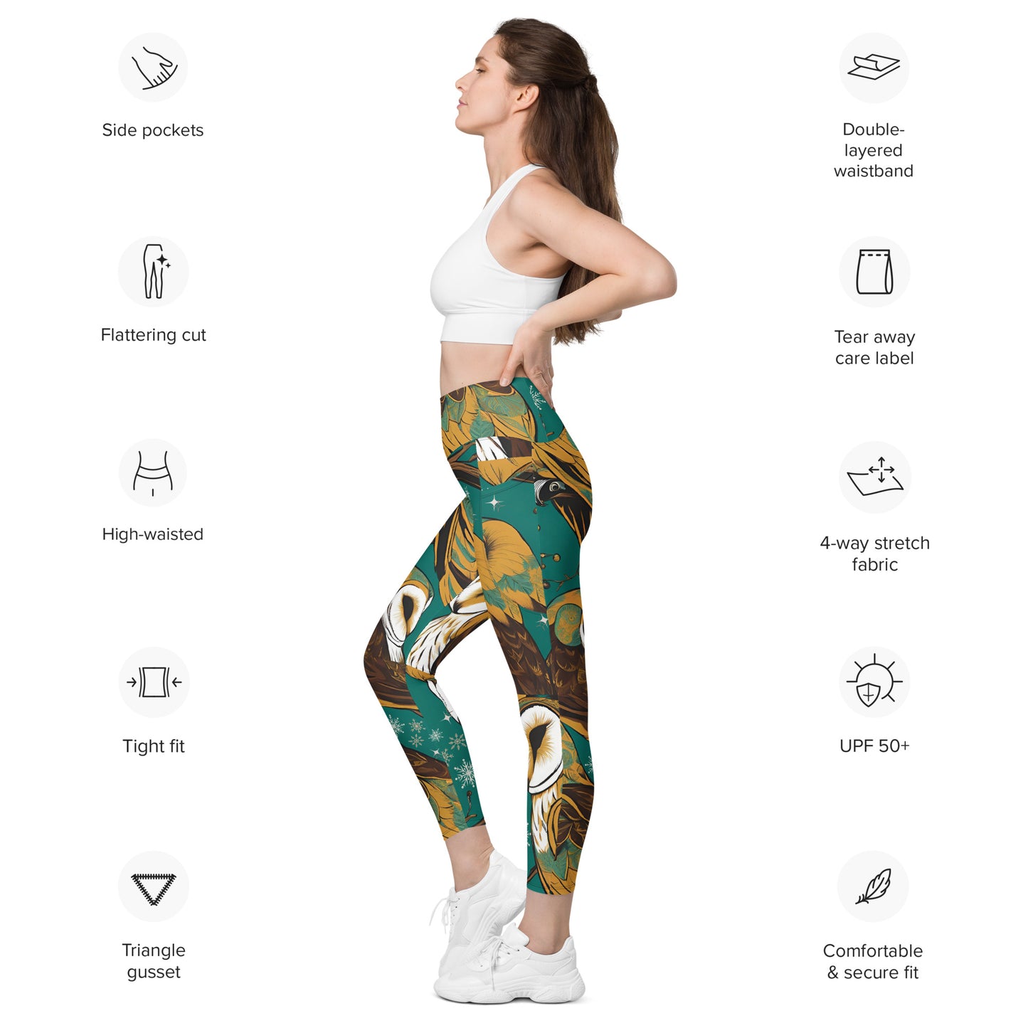 PGP Holiday Pocket Leggings - Frozen Serenade Print | Stylish & Functional