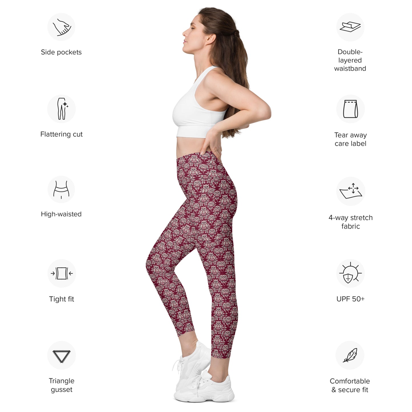 PGP Holiday Pocket Leggings - Whispers in the Snow Print | Stylish & Comfortable