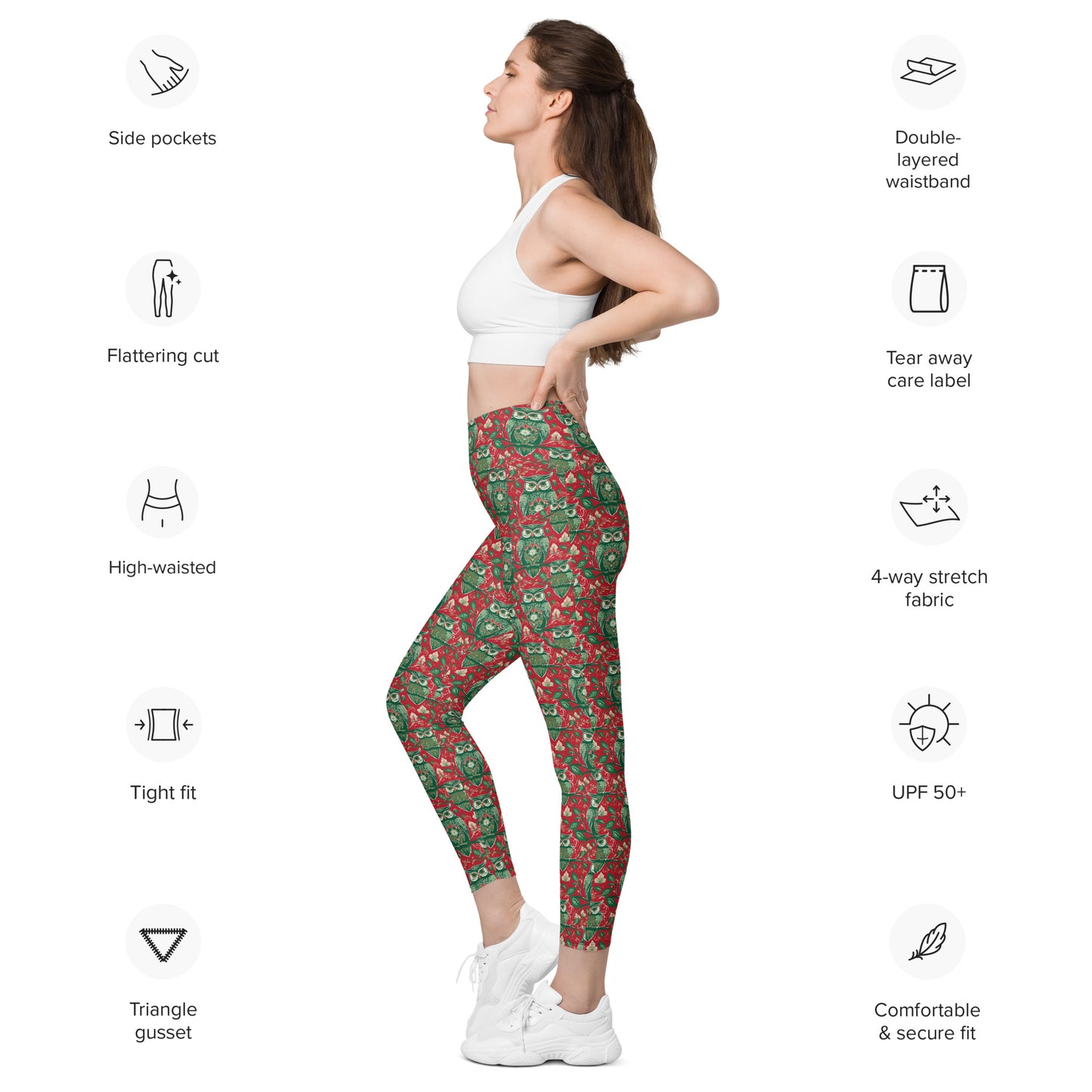 PGP Holiday Winterberry Pocket Leggings - High-Waisted Comfort & Support