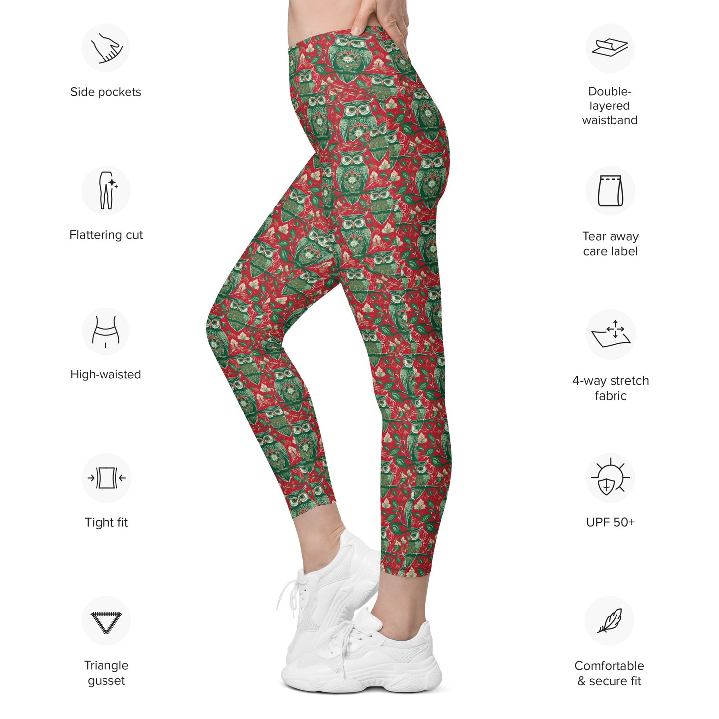 PGP Holiday Winterberry Pocket Leggings - High-Waisted Comfort & Support
