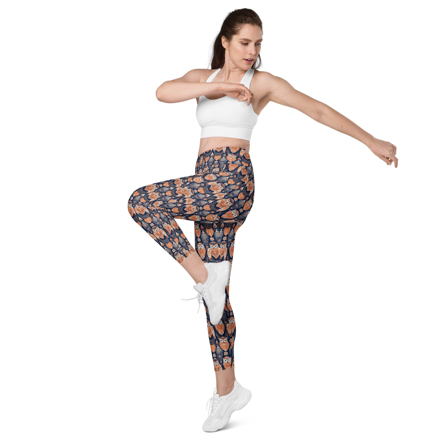 PGP Holiday Pocket Leggings - Ivory Embers Print | Stylish Comfort & Function